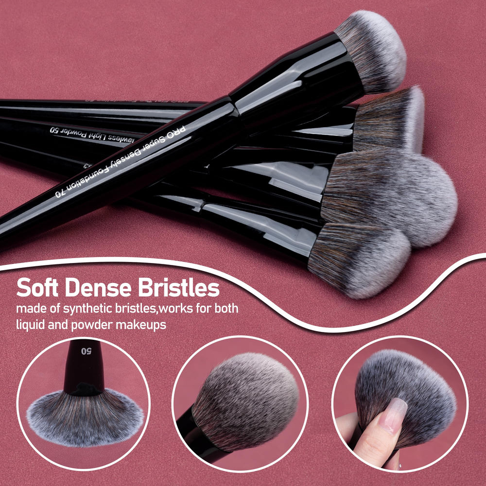 Bueart Design ultra-soft synthetic bristles close-up for smooth blending