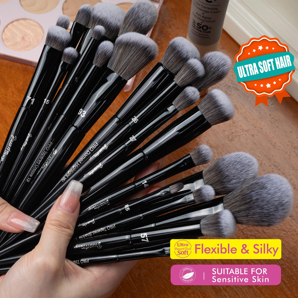 Bueart Design eyeshadow brushes detail for precise crease blending