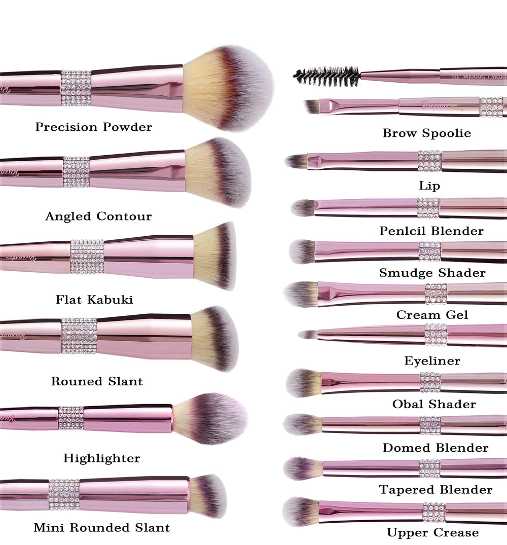 Bueart Design labeled brush handles clearly identifying each tool for faster routines
