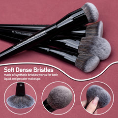 Bueart Design labeled brush names visible on ferrules for faster selection and organized routine