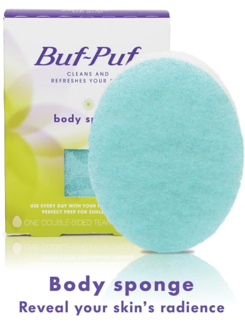 Buf-Puf close-up texture showing gentle exfoliating surface for softer skin