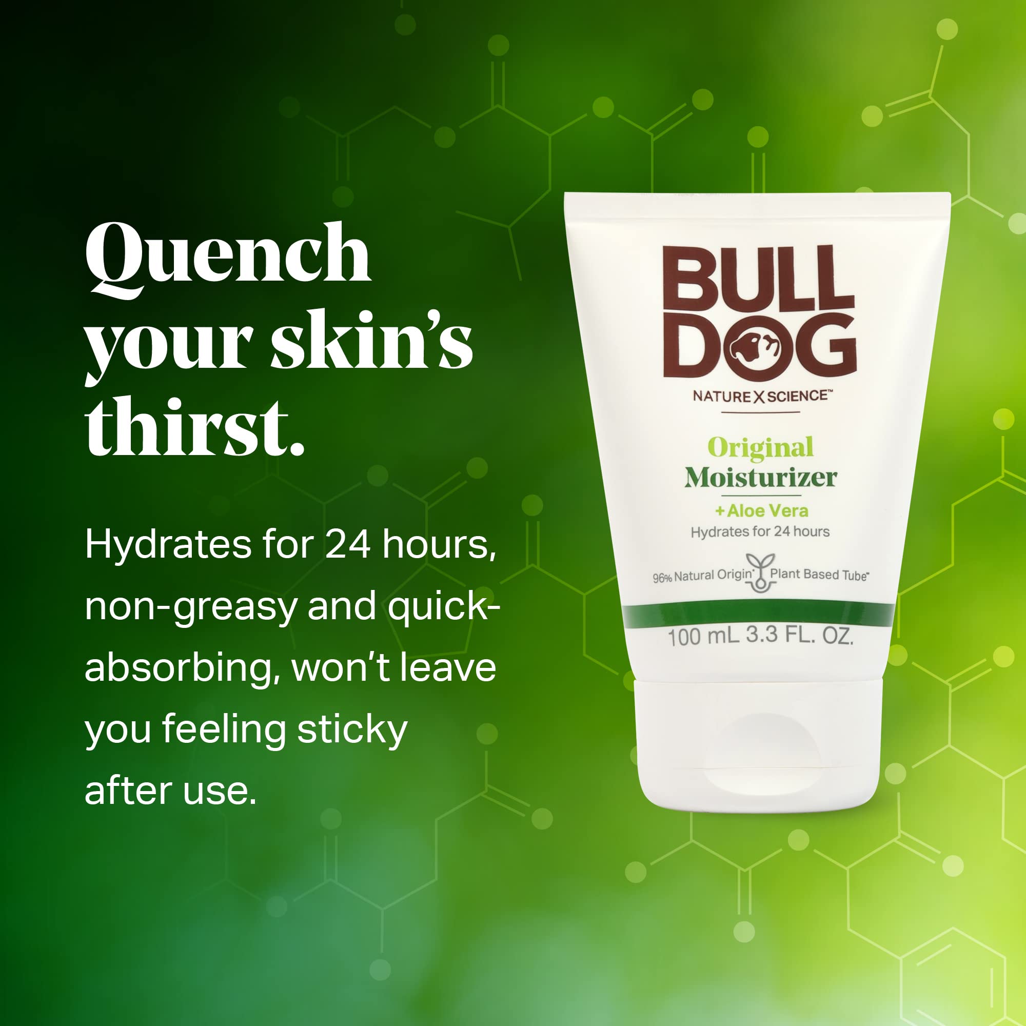 Bulldog product label close-up highlighting ingredients and cruelty-free certification
