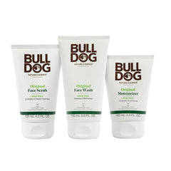 Bulldog Original kit front packaging showing balanced skincare trio benefits
