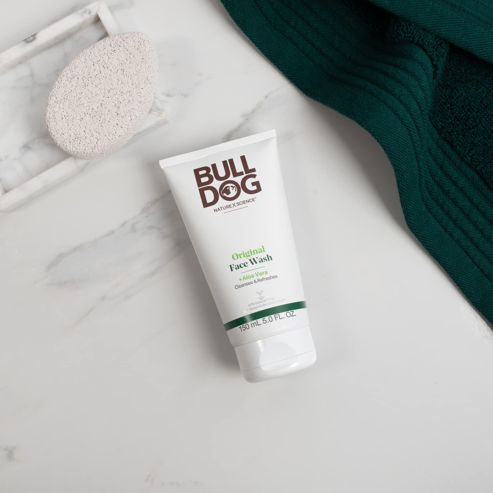 Bulldog Original products lined up to show coordinated three-step routine