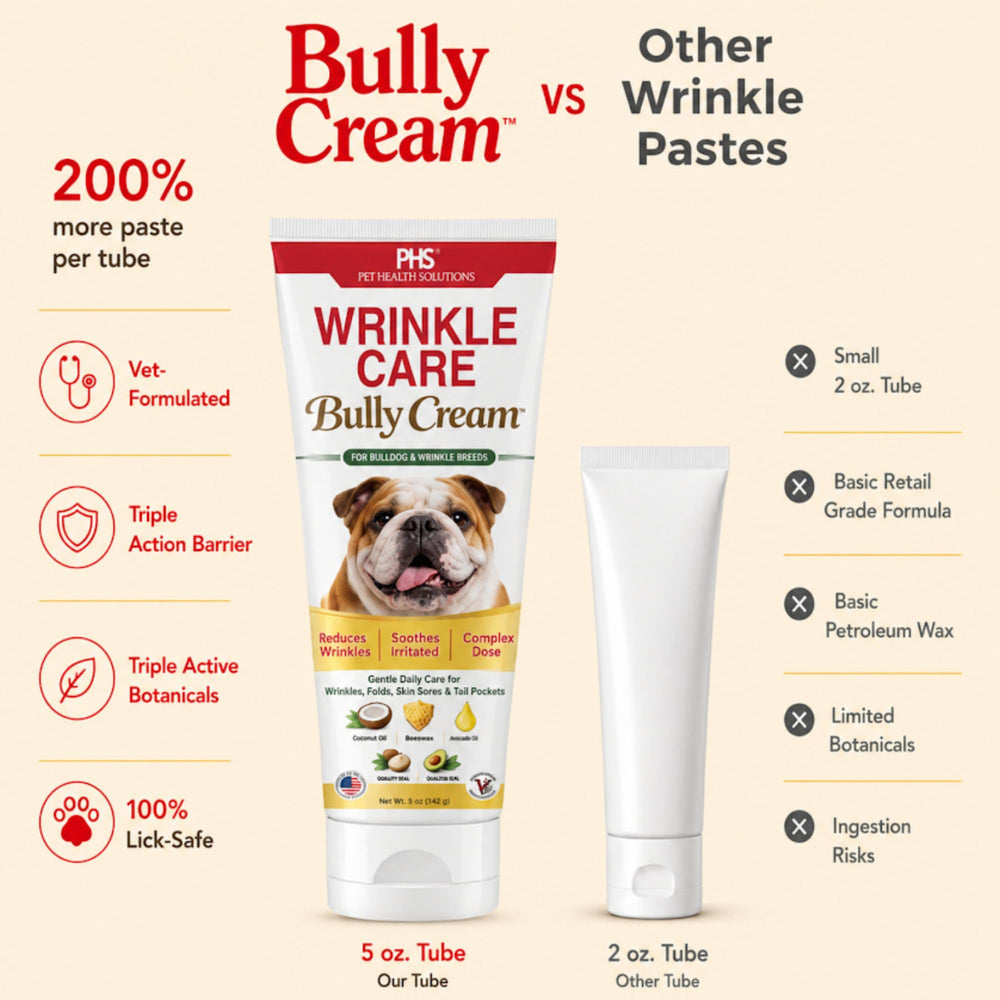 BULLY CREAM lifestyle shot owner applying balm for comfort
