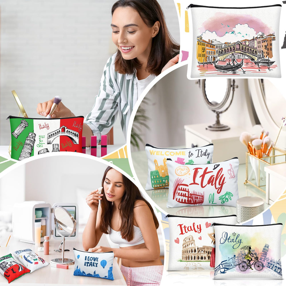 Bulyoou cosmetic bag held in hand for clear size and portability