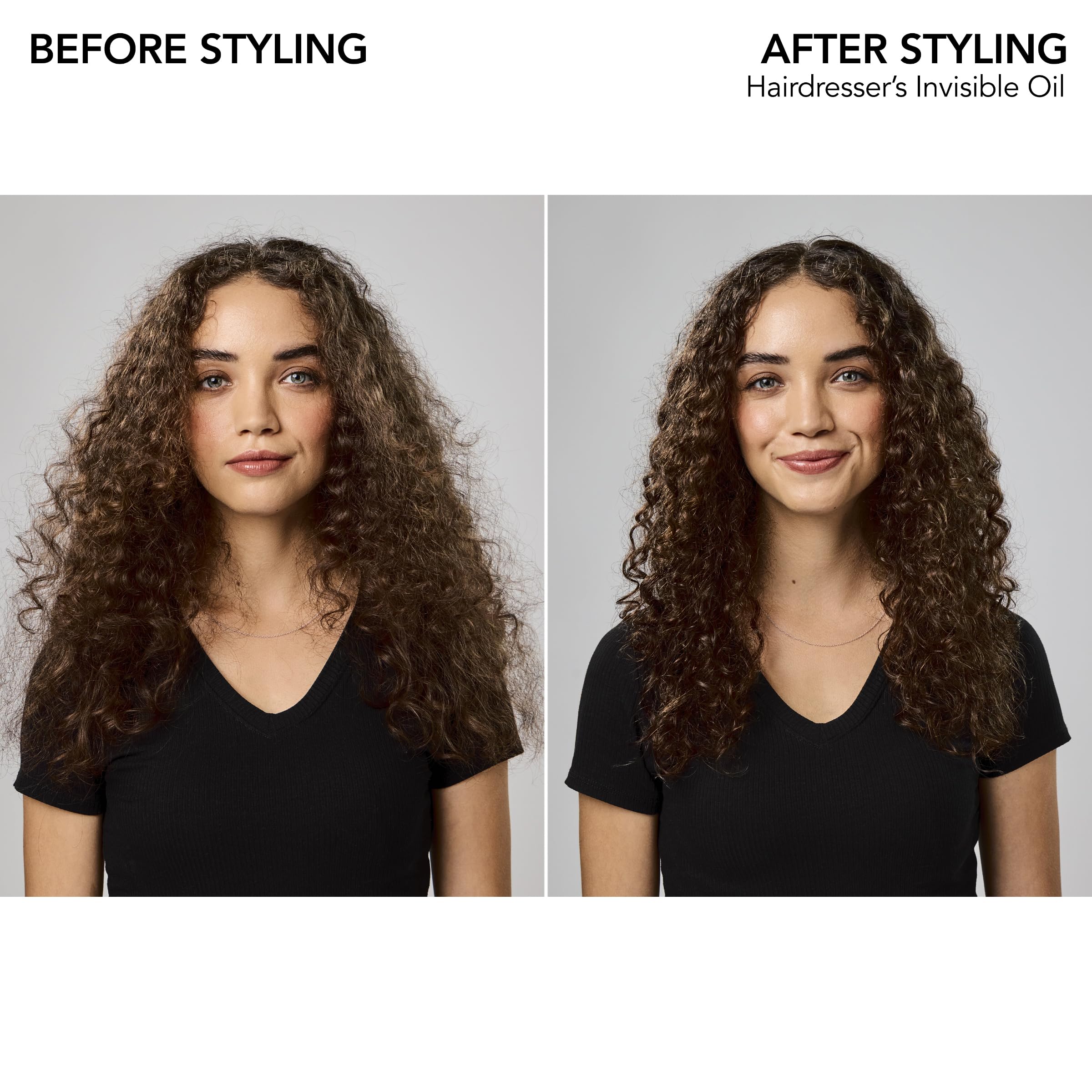 Bumble and bumble applied to damp hair reducing frizz and enhancing slip