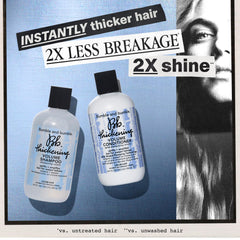 Bumble and bumble before and after conditioned hair with added volume