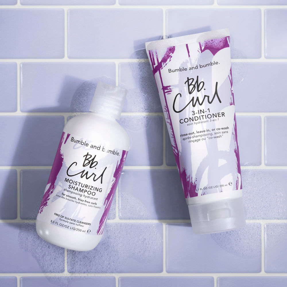 Bumble and bumble product label highlighting color-safe formula and scent notes