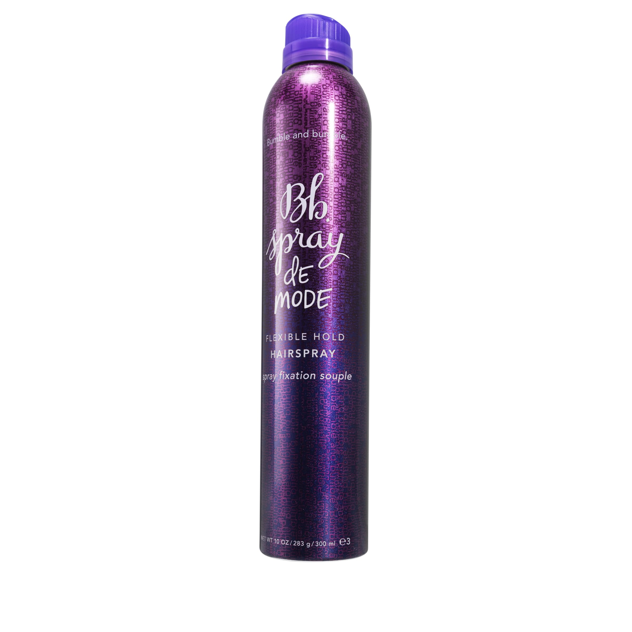 bumble and bumble front packaging showing spray, delivers flexible hold