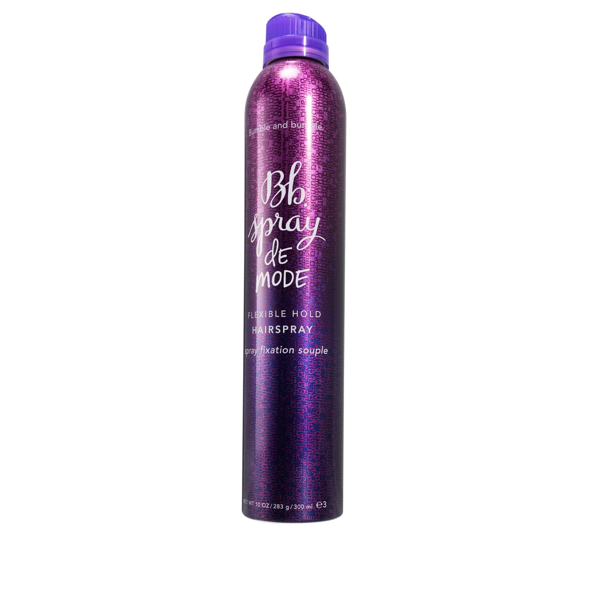 bumble and bumble front packaging showing spray, delivers flexible hold