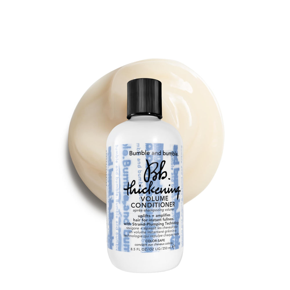 Bumble and bumble front packaging showing product and benefits