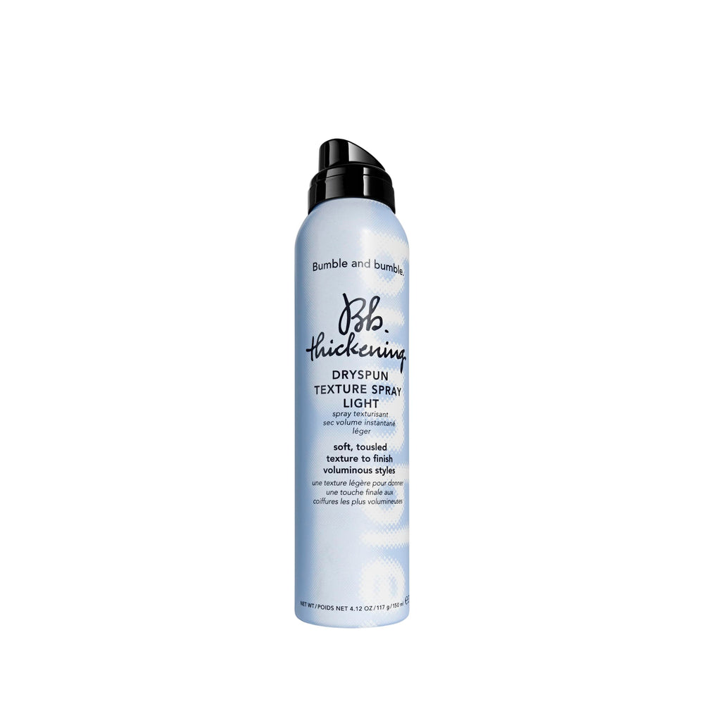 Bumble and bumble front packaging showing lightweight texture spray benefits