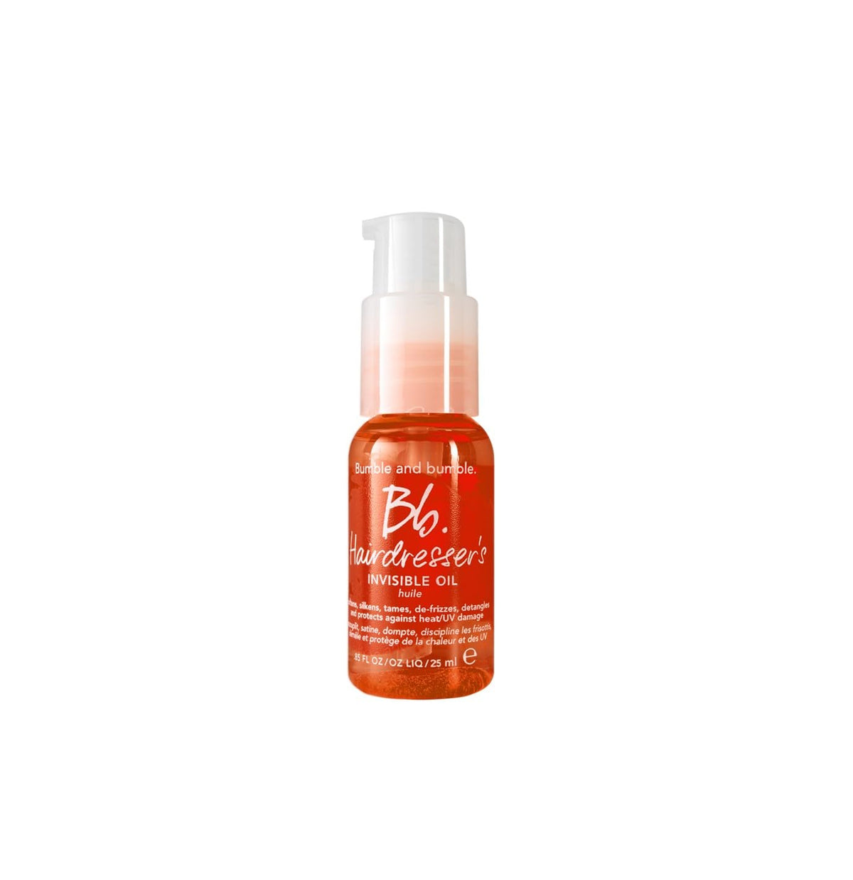 Bumble and bumble front packaging travel size shows compact convenience and authenticity