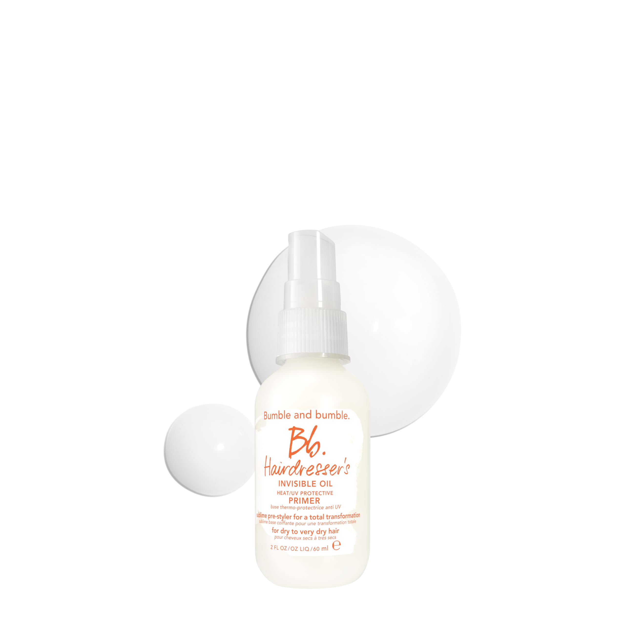 Bumble and bumble front travel spray showing compact size and portability