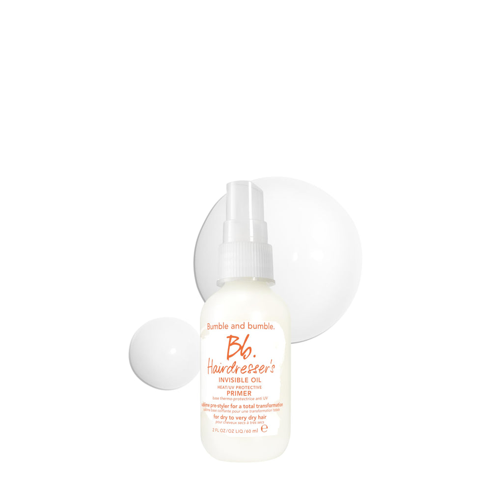 Bumble and bumble front travel spray showing compact size and portability