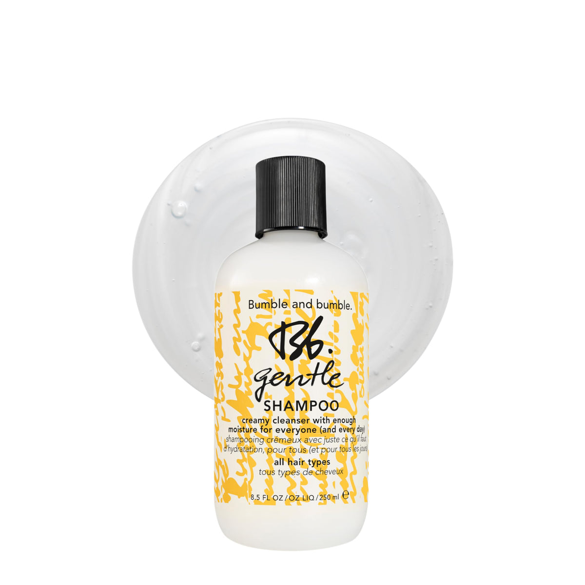 Bumble and bumble front bottle showing label and moisturizing promise