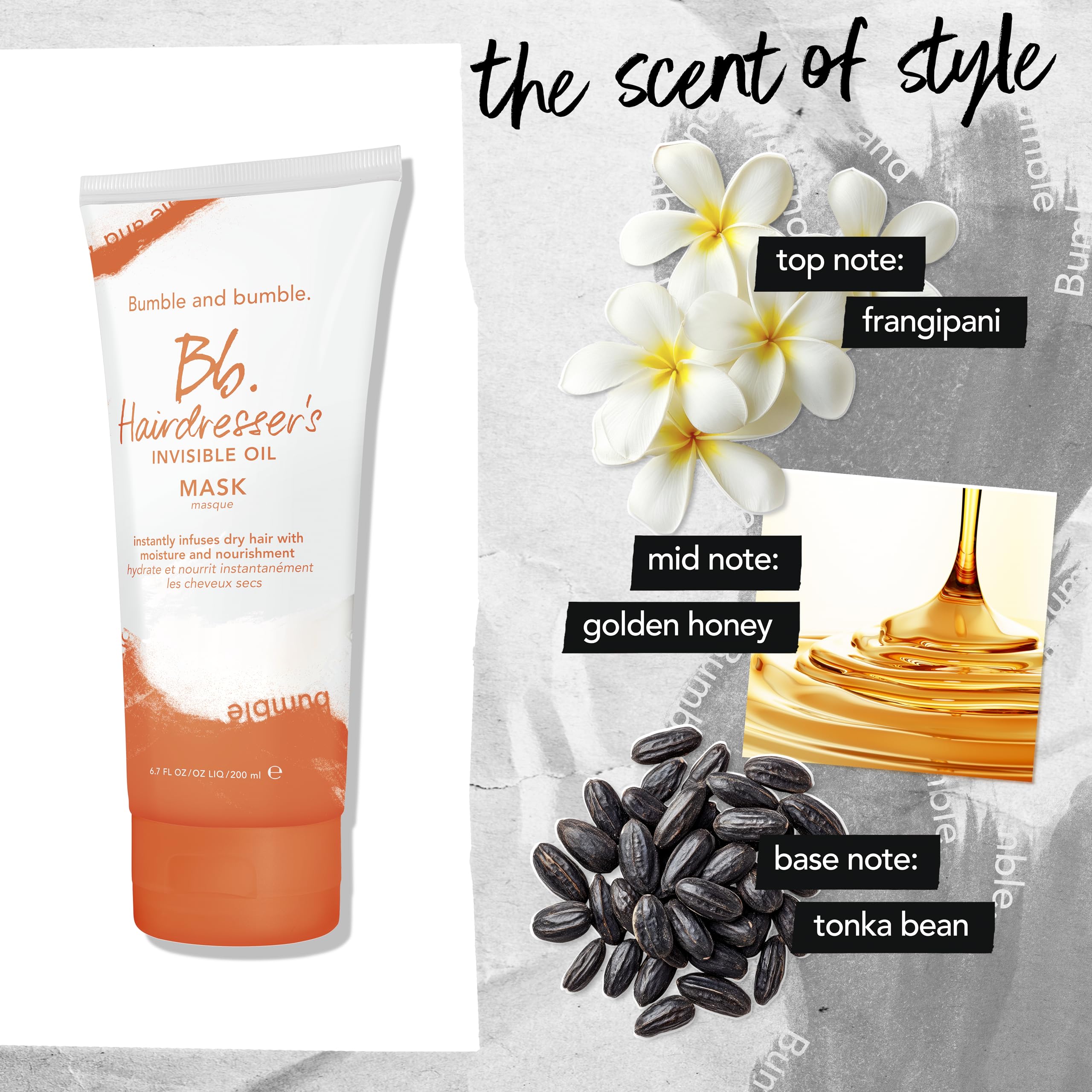 Bumble and bumble mask on a bathroom shelf styled to show salon-level home treatment