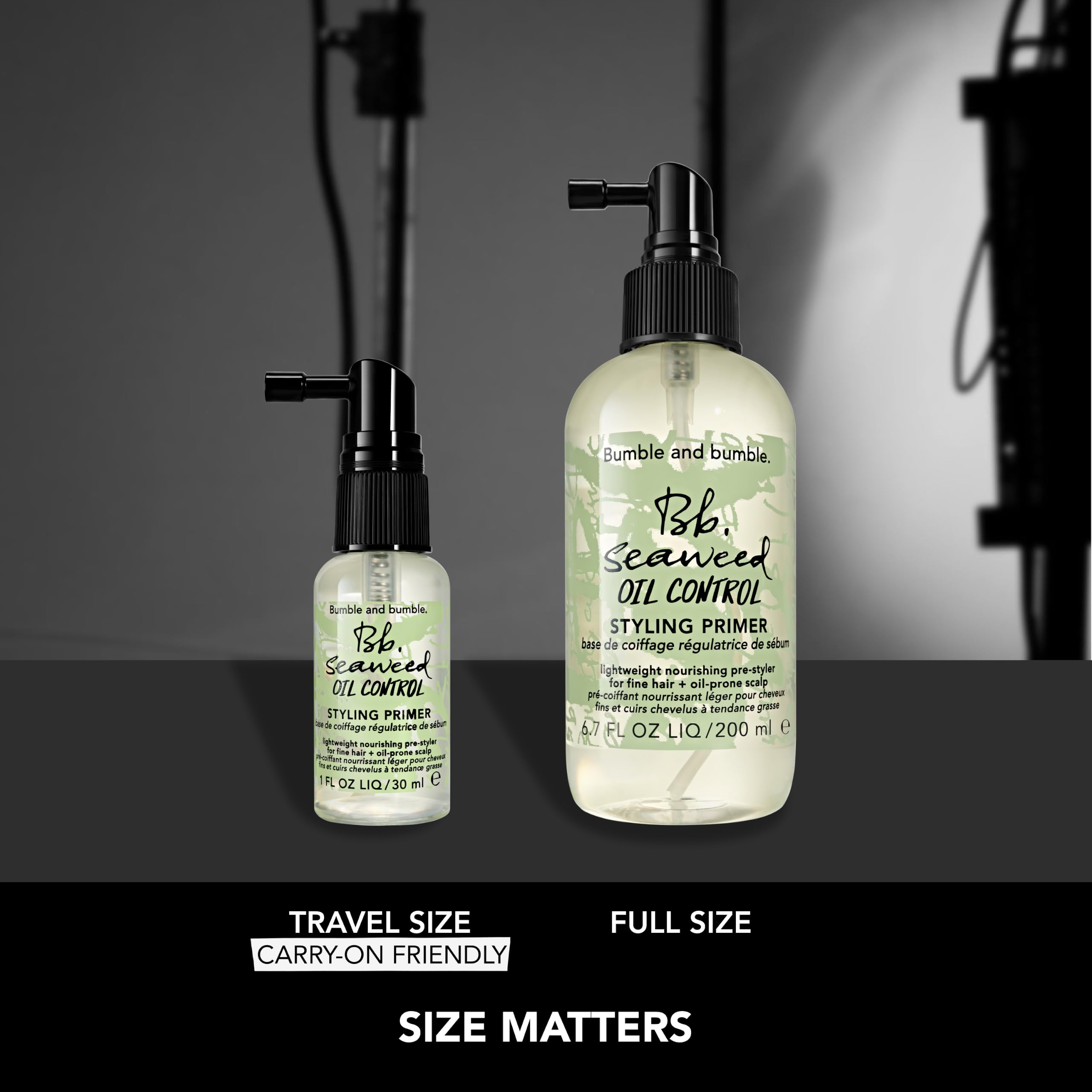 Bumble and bumble primer inside a travel pouch showing portability and convenience
