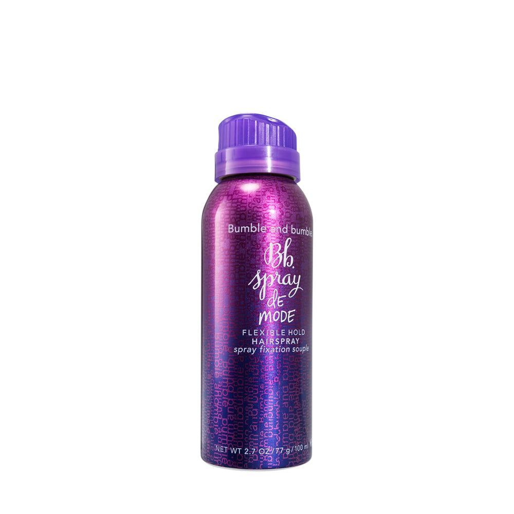 Bumble and bumble front packaging showing compact travel hairspray convenience