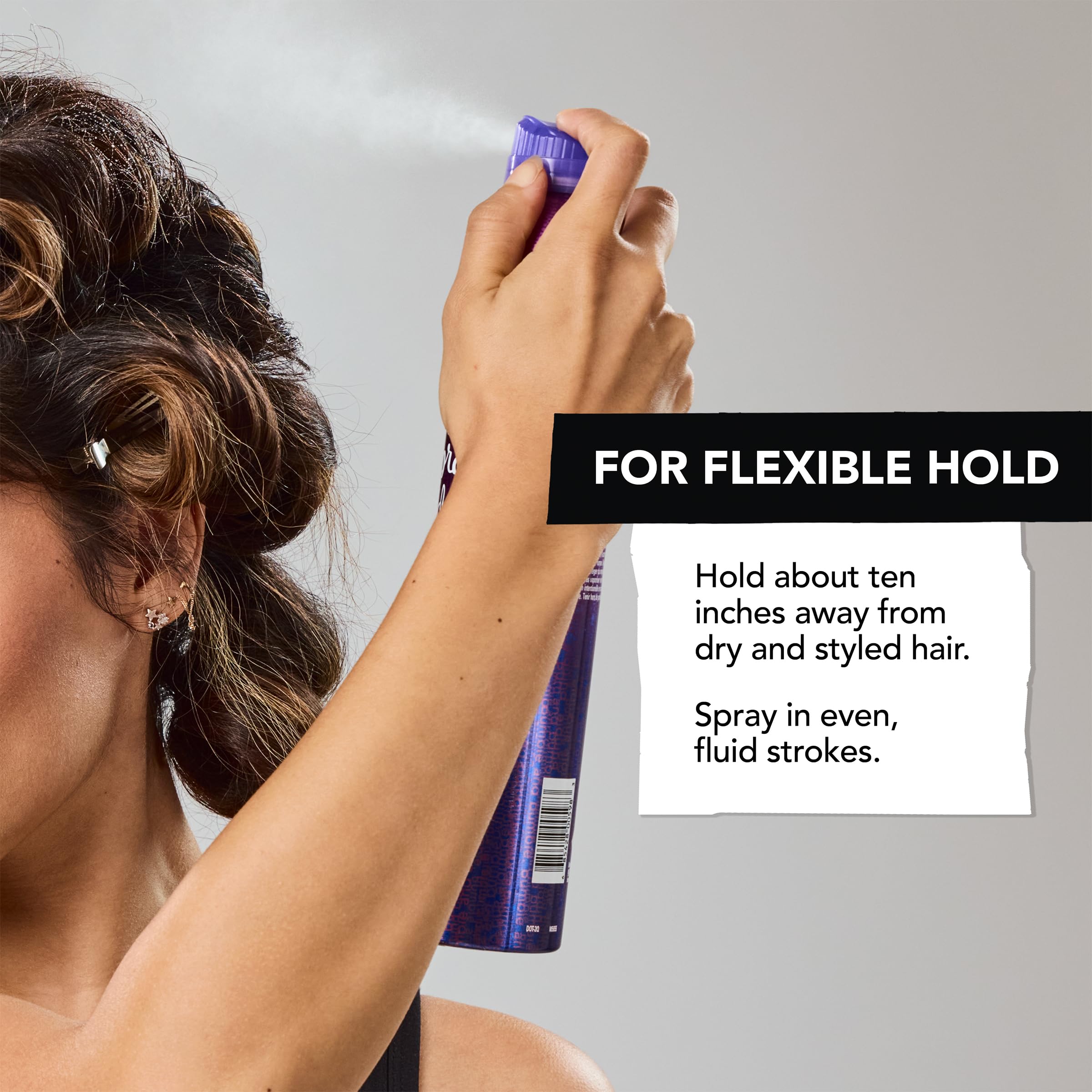 bumble and bumble straight blowout in use style, maintains natural movement