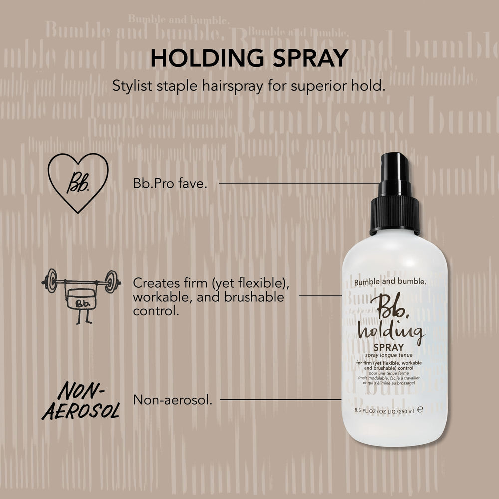 bumble and bumble modeled blowout showing firm but brushable hold and polished look
