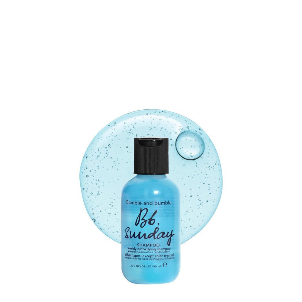 Bumble and bumble front bottle showing travel-size clarity and portability