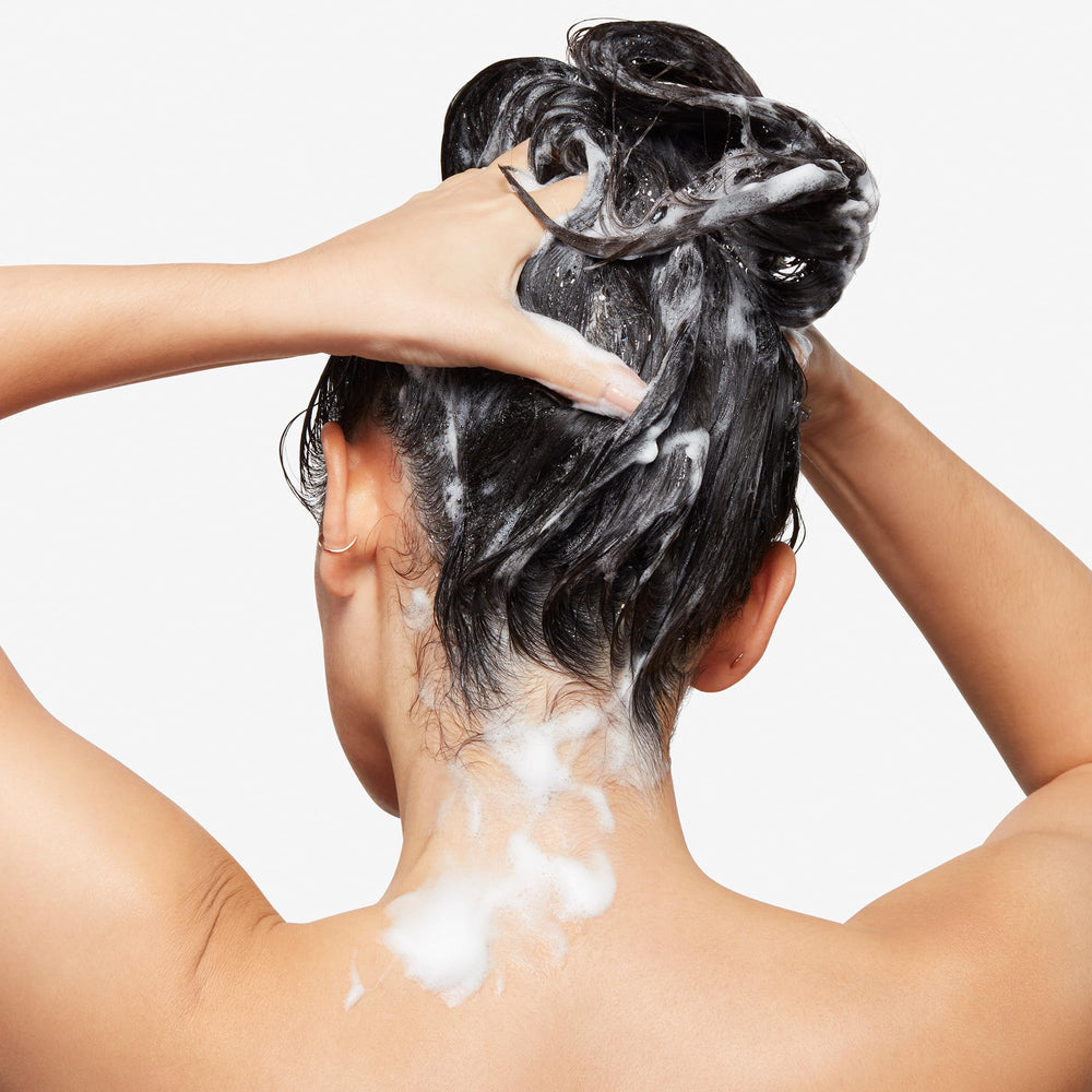Bumble and bumble label detail highlighting ingredients and usage guidance