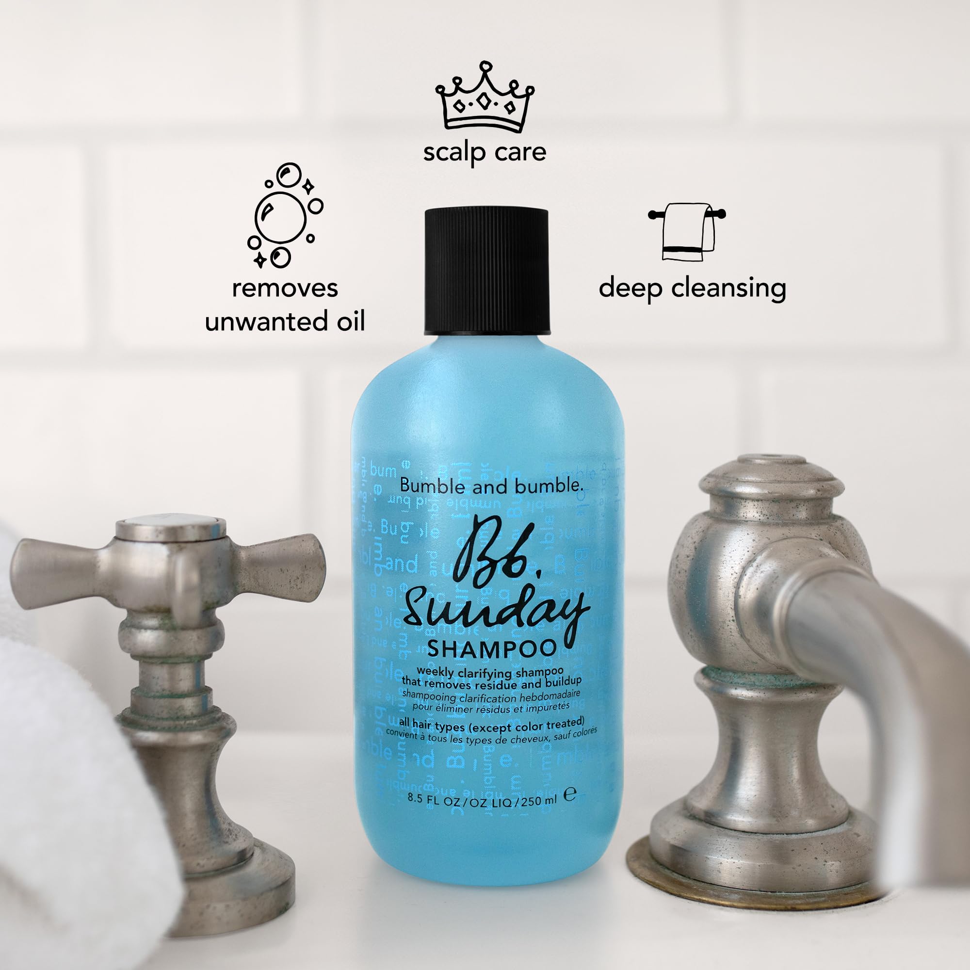 Bumble and bumble bottle paired with conditioner showing routine pairing benefits