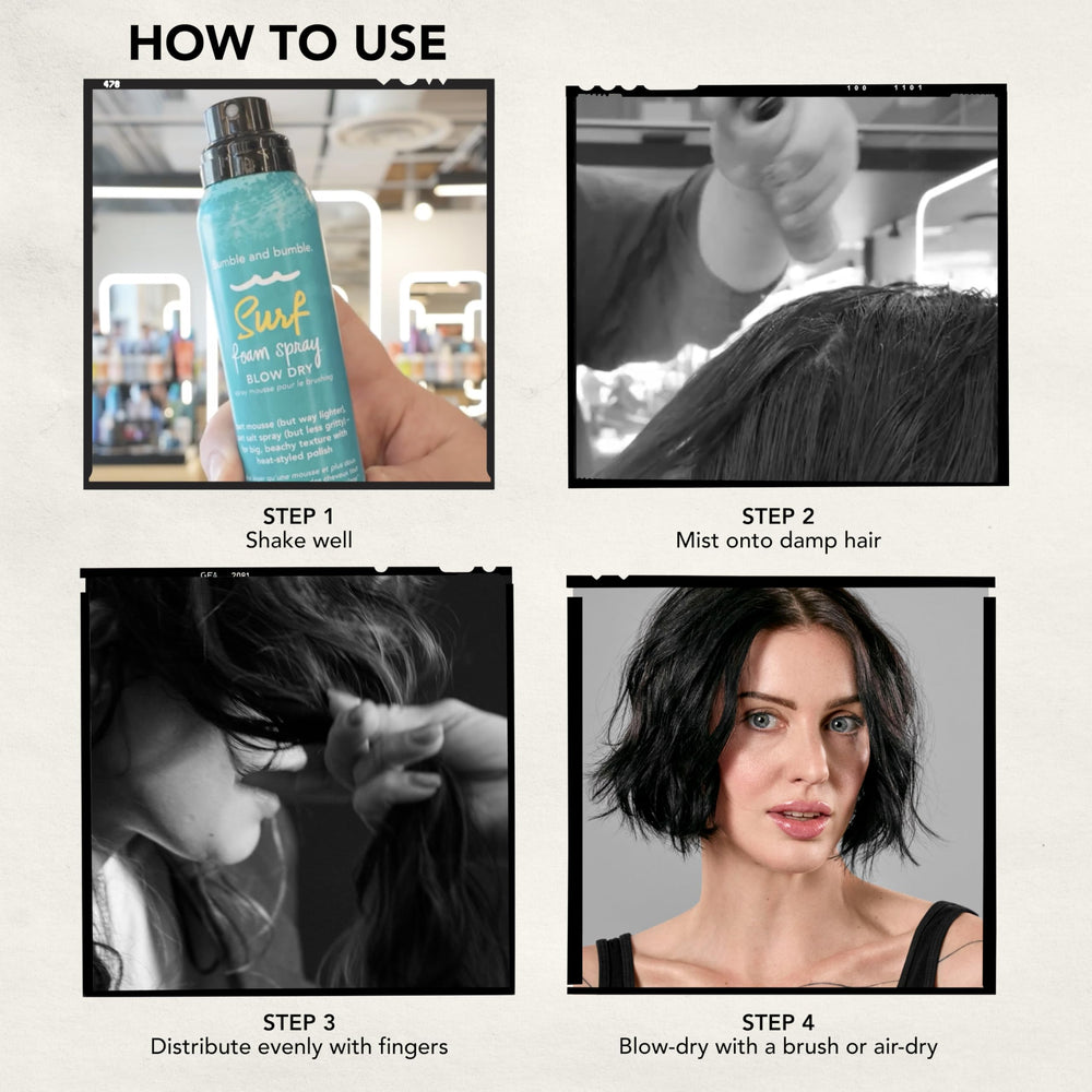 Bumble and bumble ingredient label close-up highlighting minerals and UV protection benefit