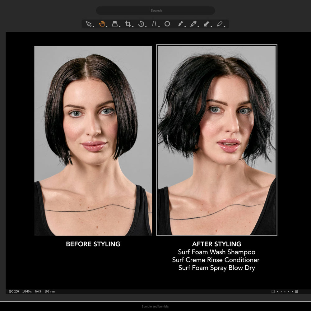 Bumble and bumble close-up of foam texture demonstrating lightweight application benefit