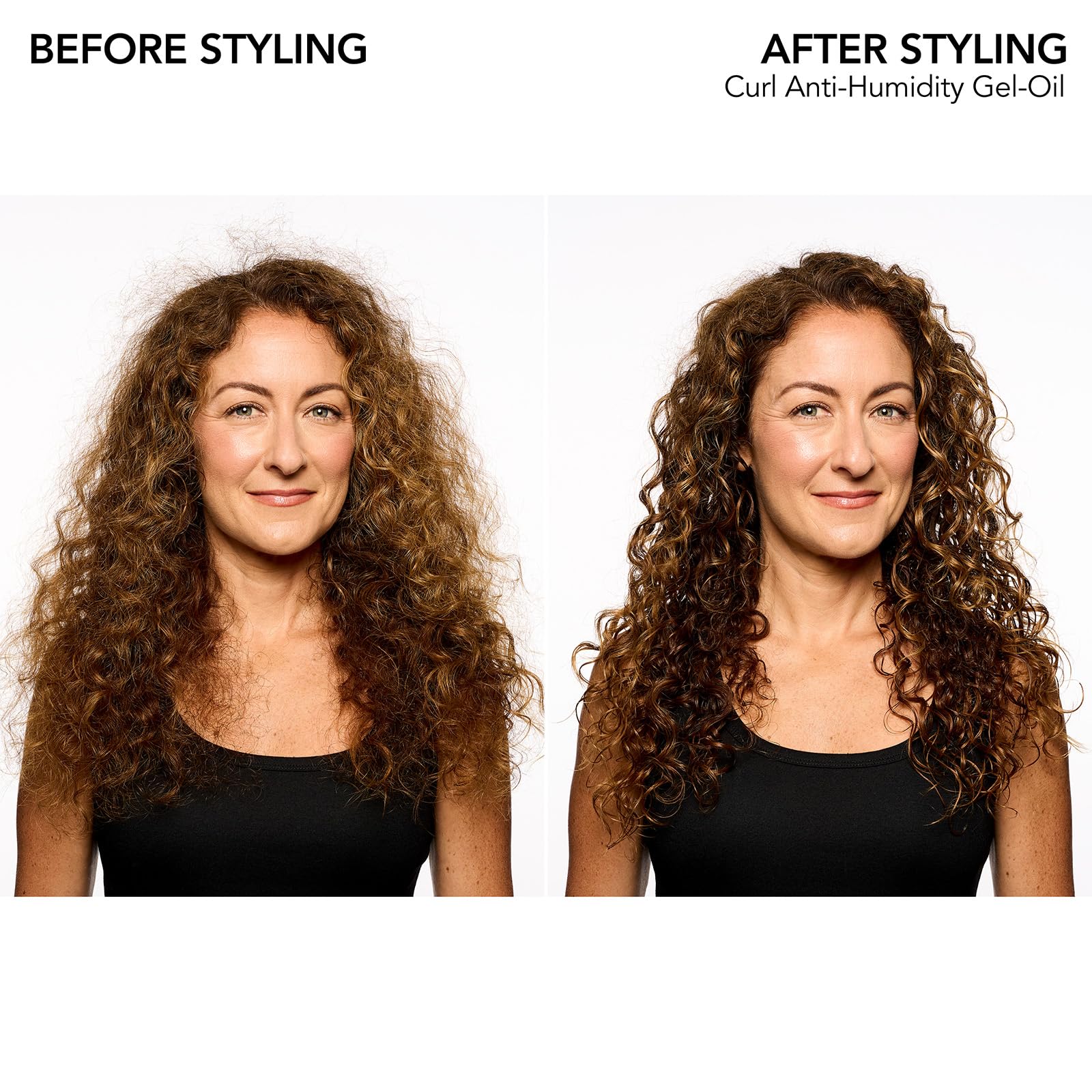 Bumble and bumble gel-oil texture close-up showing smooth shine and spreadability benefit