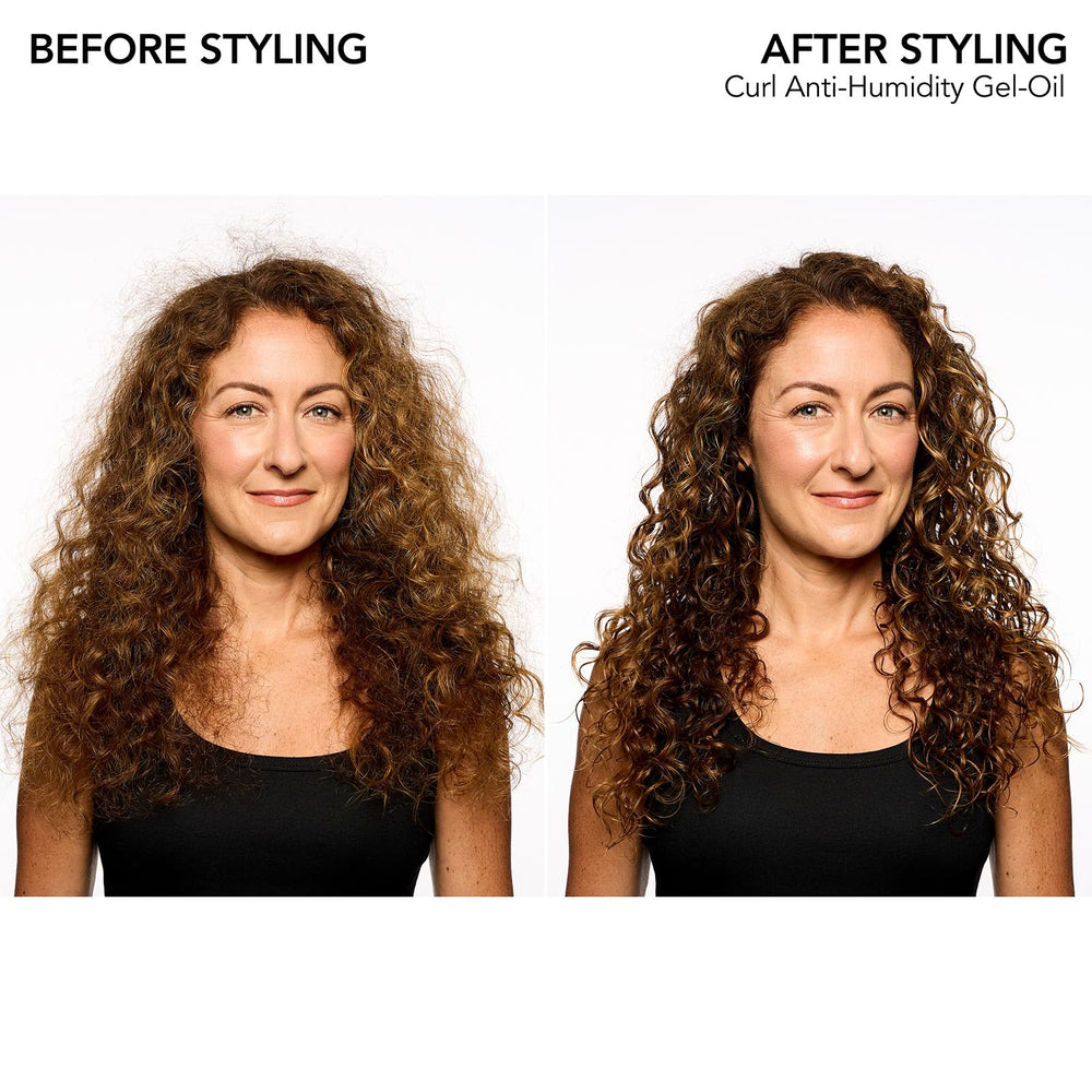 Bumble and bumble gel-oil texture close-up showing smooth shine and spreadability benefit
