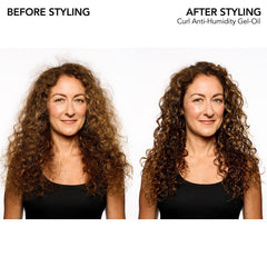 Bumble and bumble gel-oil texture close-up showing smooth shine and spreadability benefit