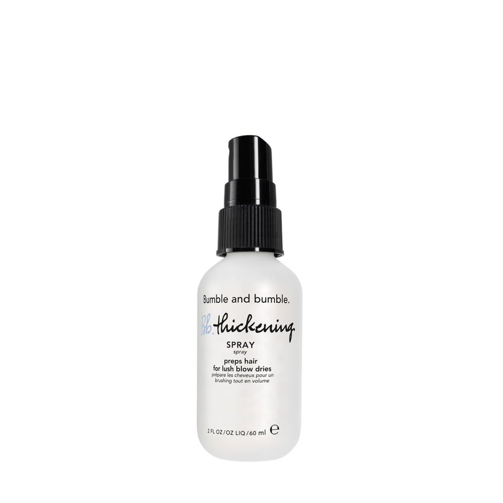 Bumble and bumble front bottle view showing compact travel size and branding benefit