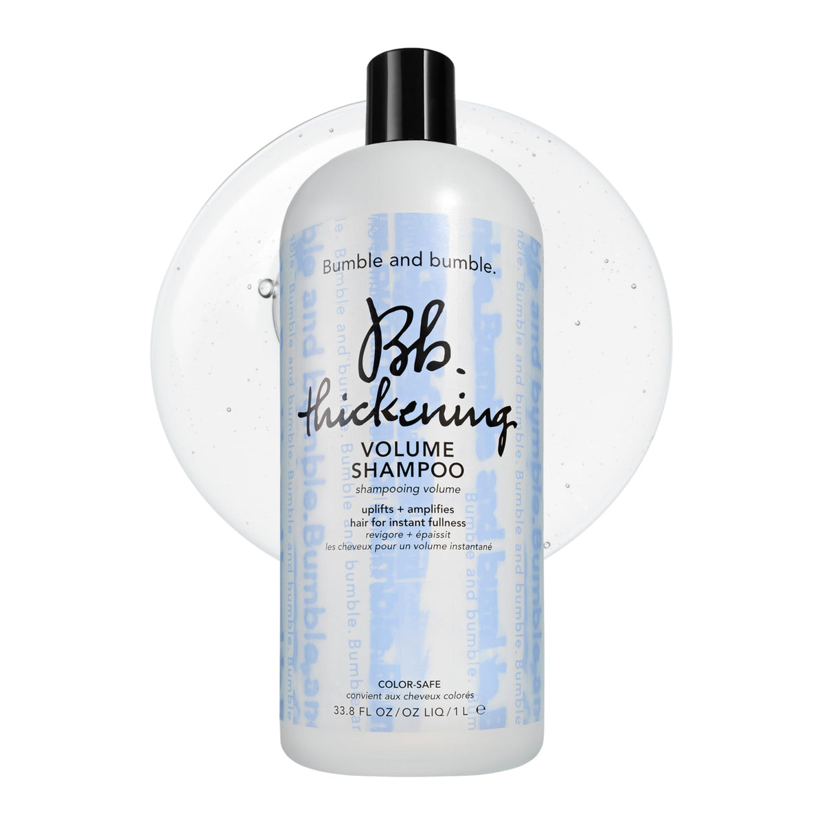 Bumble and bumble front bottle showing branding and size for confident purchase