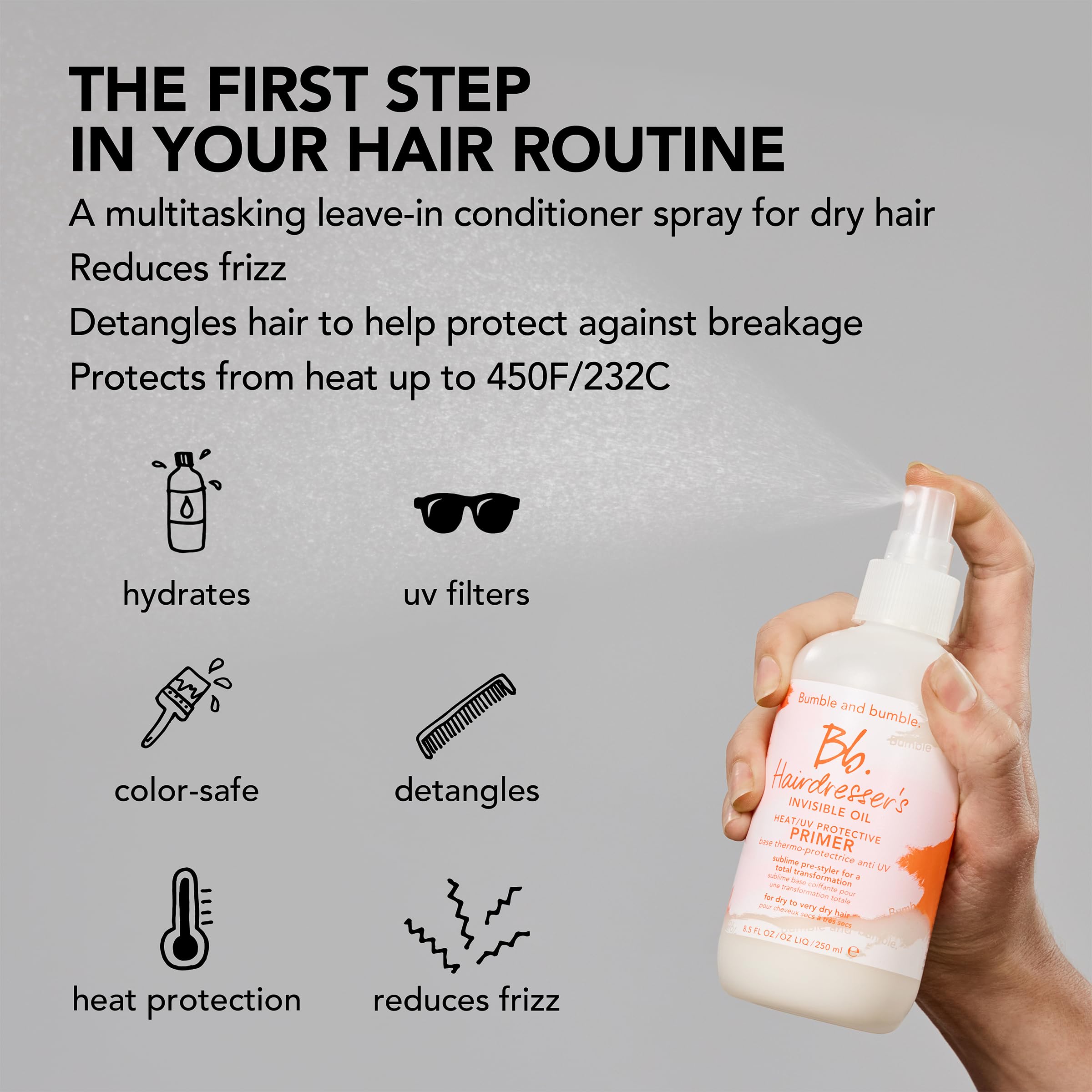 Bumble and bumble travel kit with spray and styling items for on-the-go use