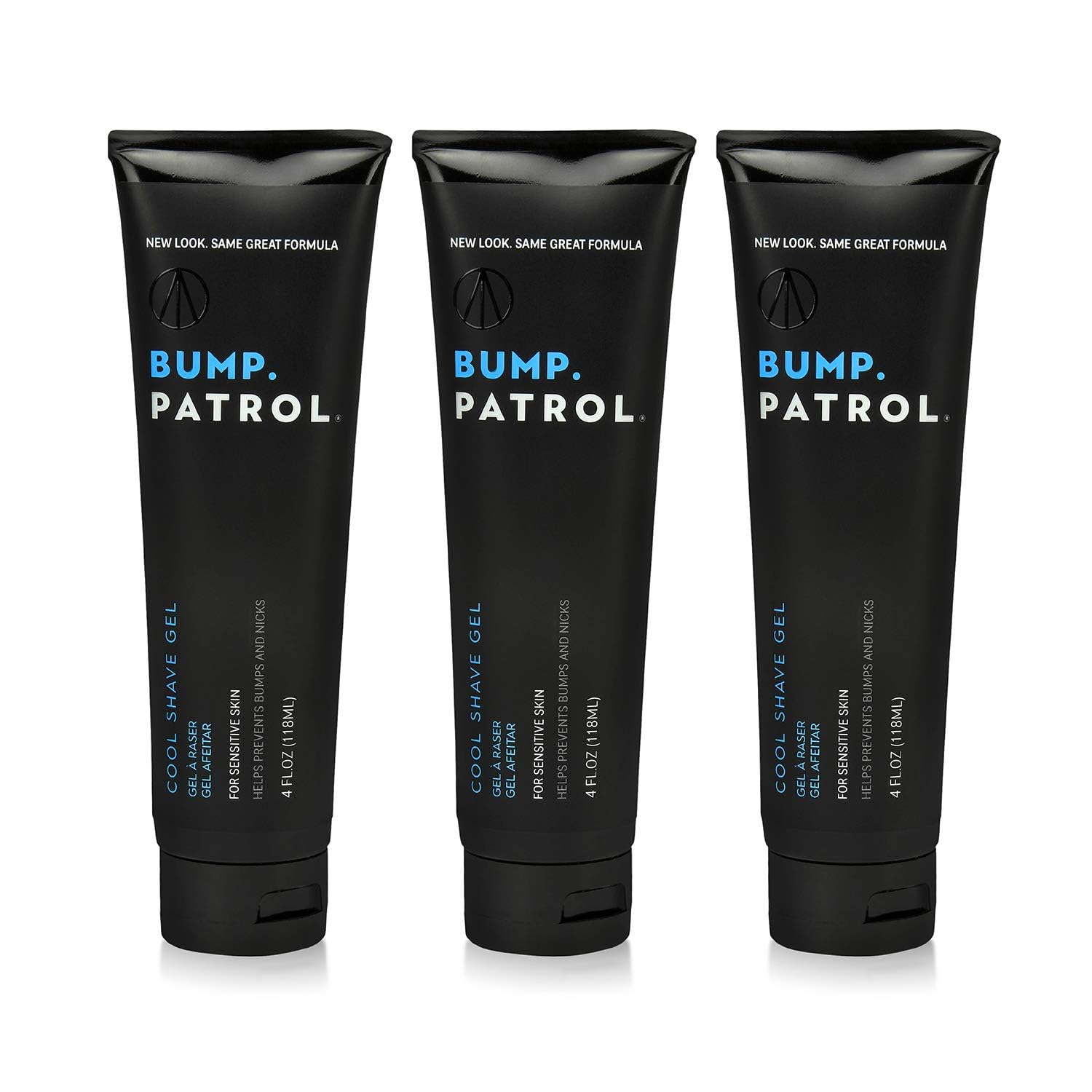 Bump Patrol front packaging showing three 4 oz tubes and product benefits