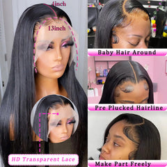bunGiol close-up of 13x4 HD lace hairline offering realistic scalp appearance