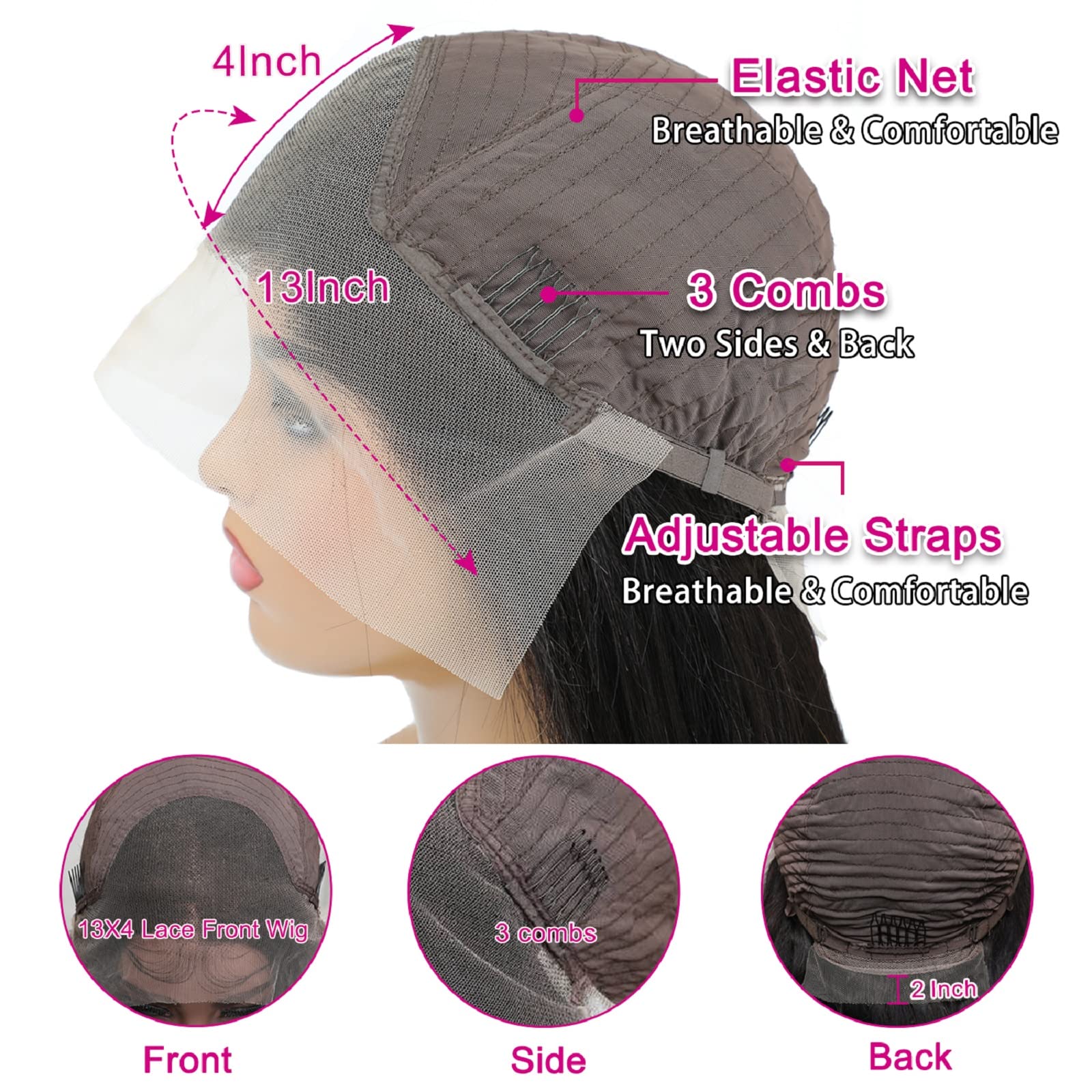 bunGiol side profile displaying 180% density for a thick natural silhouette