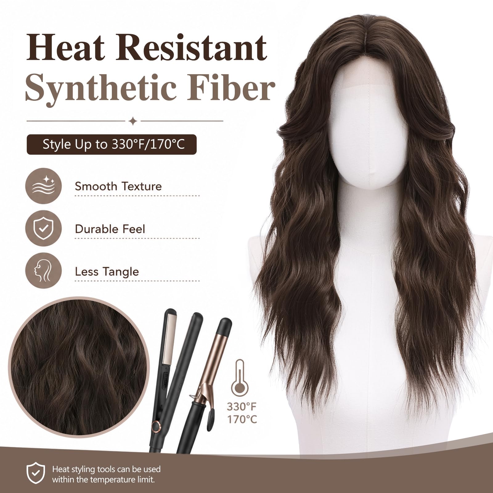 BUPPLER detailed shot of wavy synthetic fiber texture for natural movement