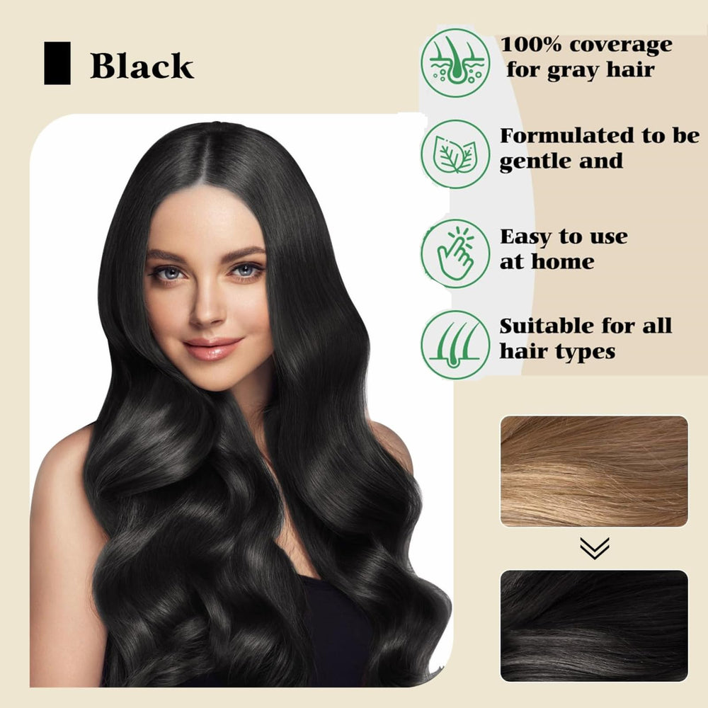 Bupposes before and after comparison highlighting restored darker hair