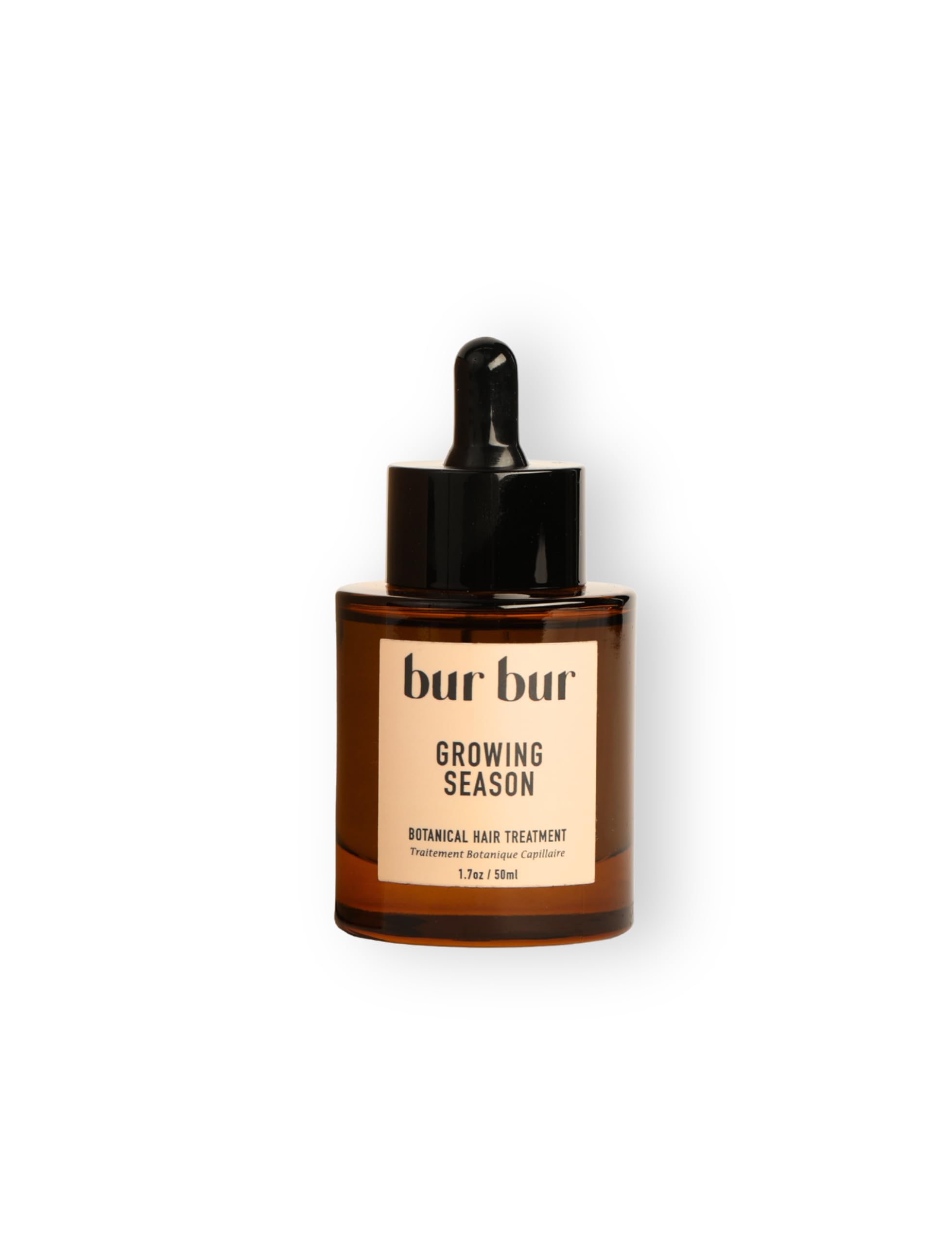 Bur Bur front packaging shot showing bottle and branding, highlights nourishing formula