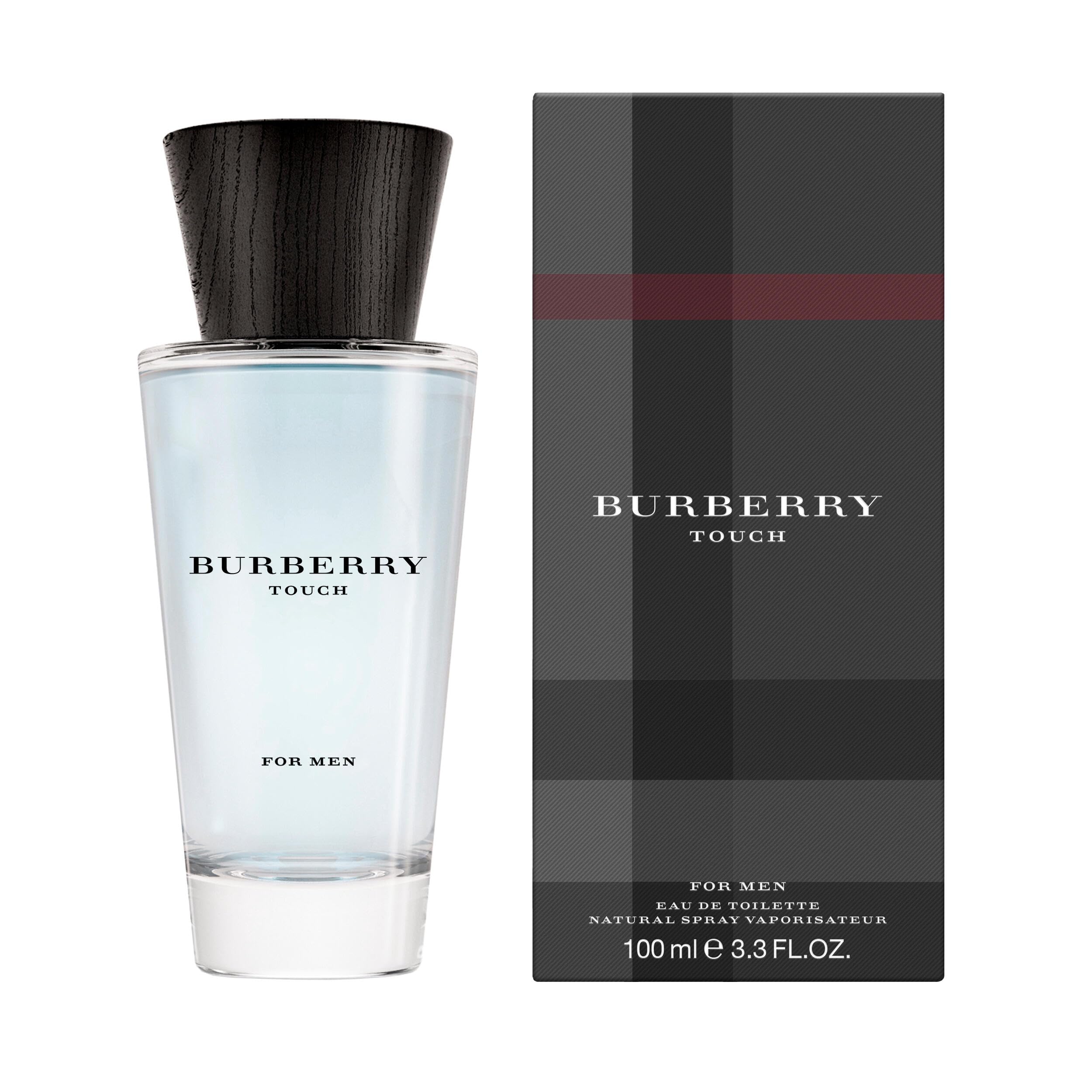 Burberry Touch front bottle showing label and clear-glass benefit of clarity