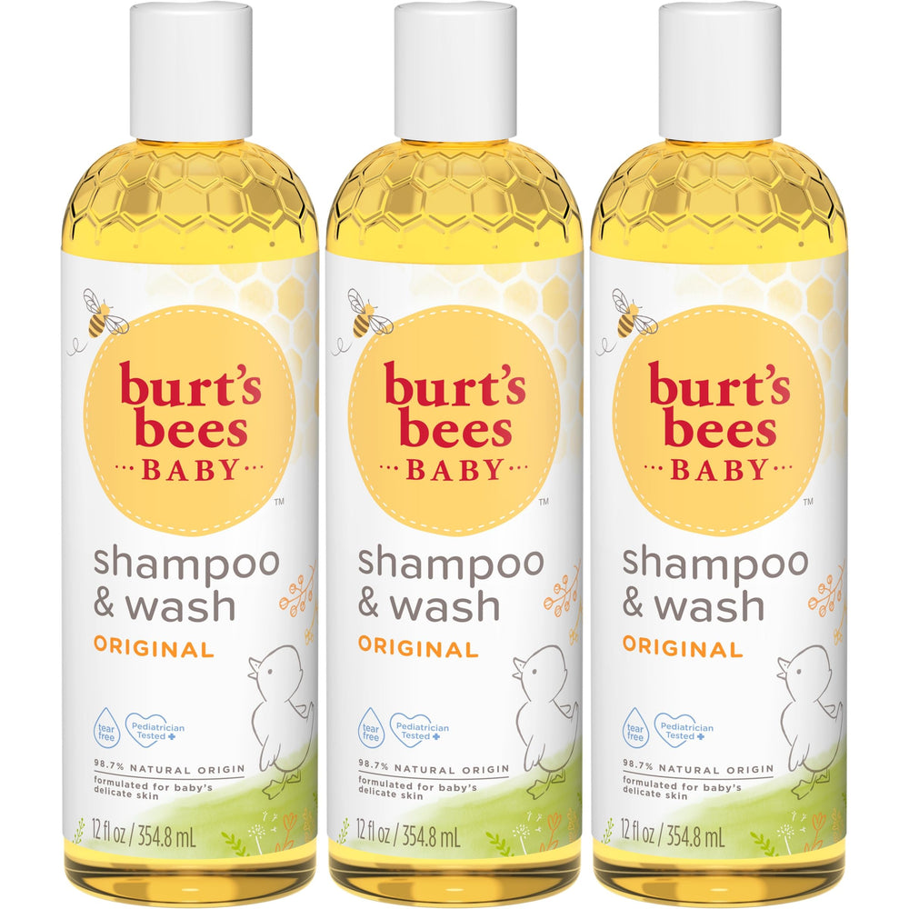 Burt's Bees front packaging showing original baby wash for gentle baths
