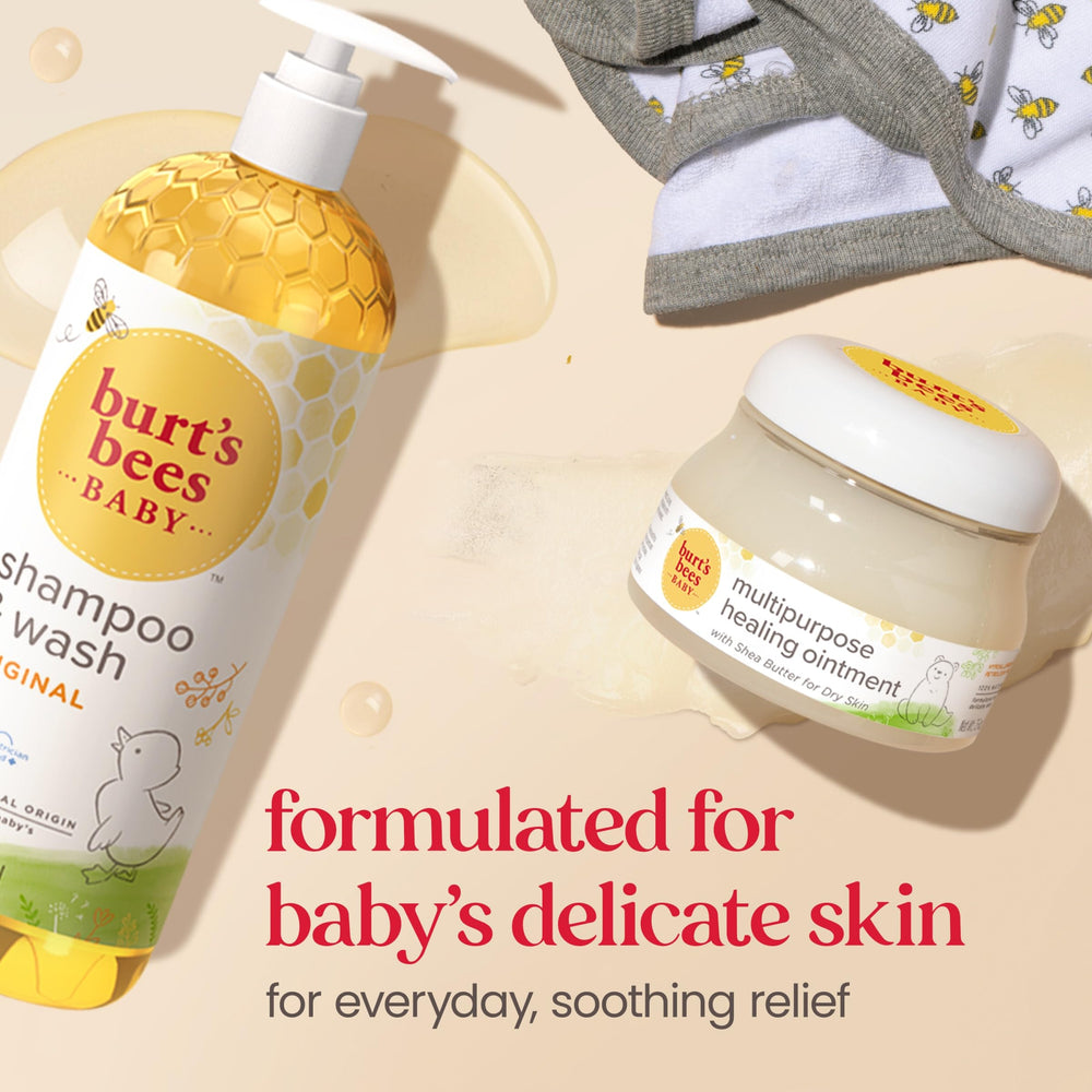 Burt's Bees wash on washcloth showing gentle cleansing and easy rinse