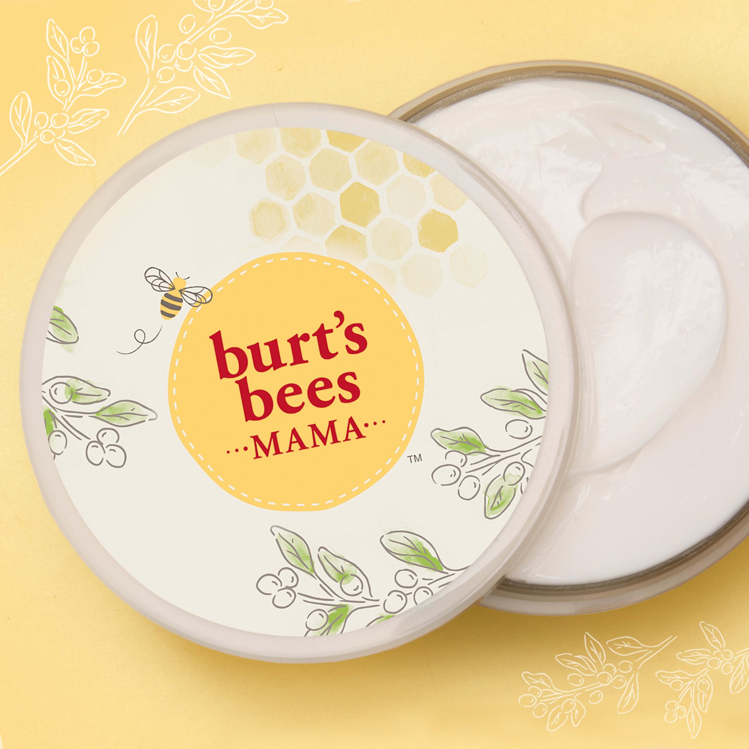 Burt's Bees tub on bedside offering easy access for nightly care