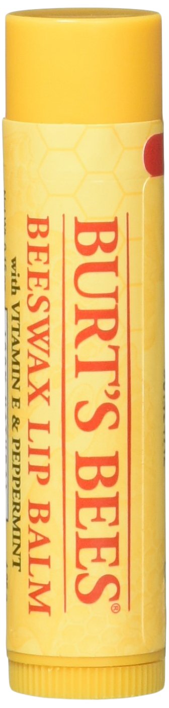 Burt's Bees front packaging showing pack of ten tubes and clear branding benefit