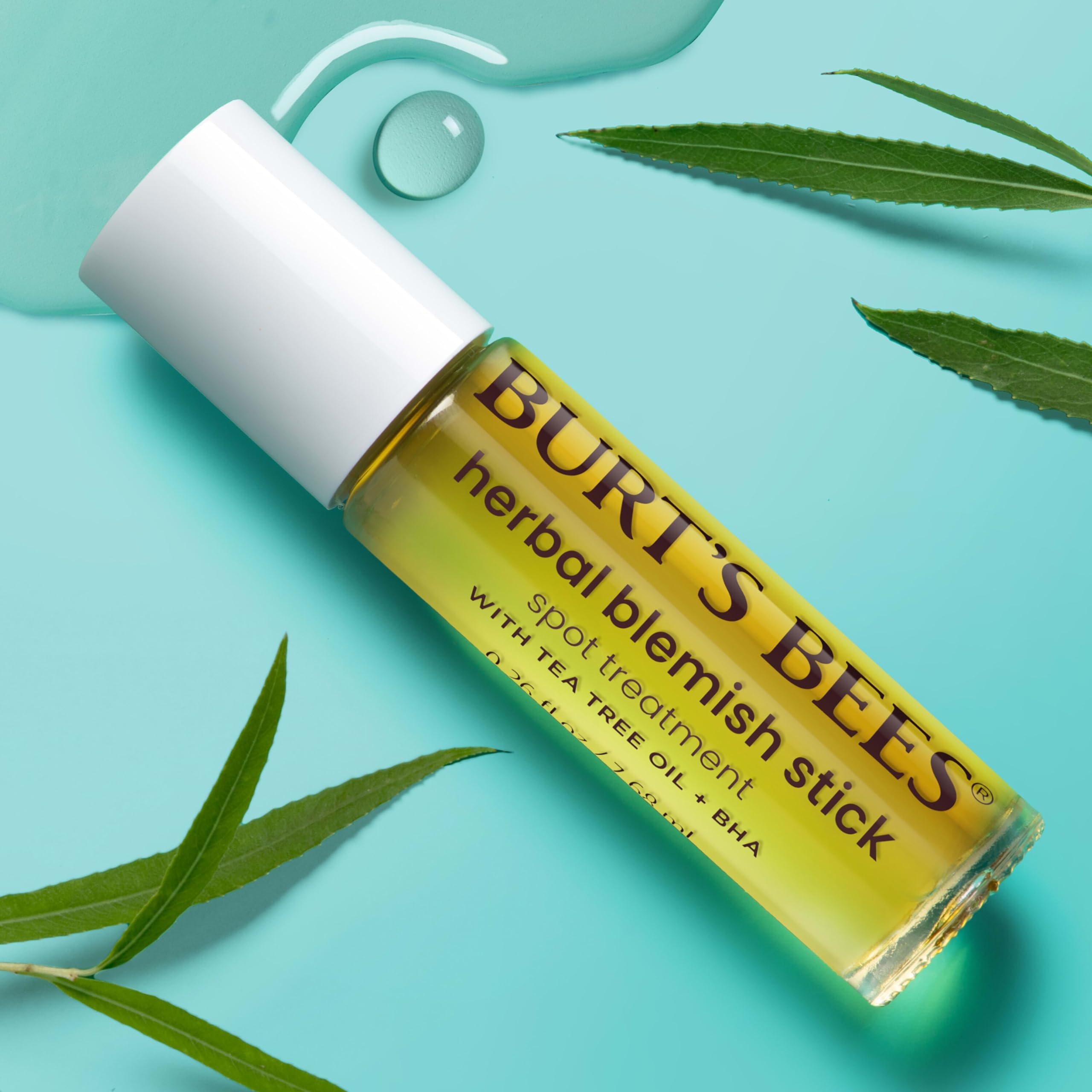 Burt's Bees applying stick to cheek demonstrating discreet on-the-go treatment