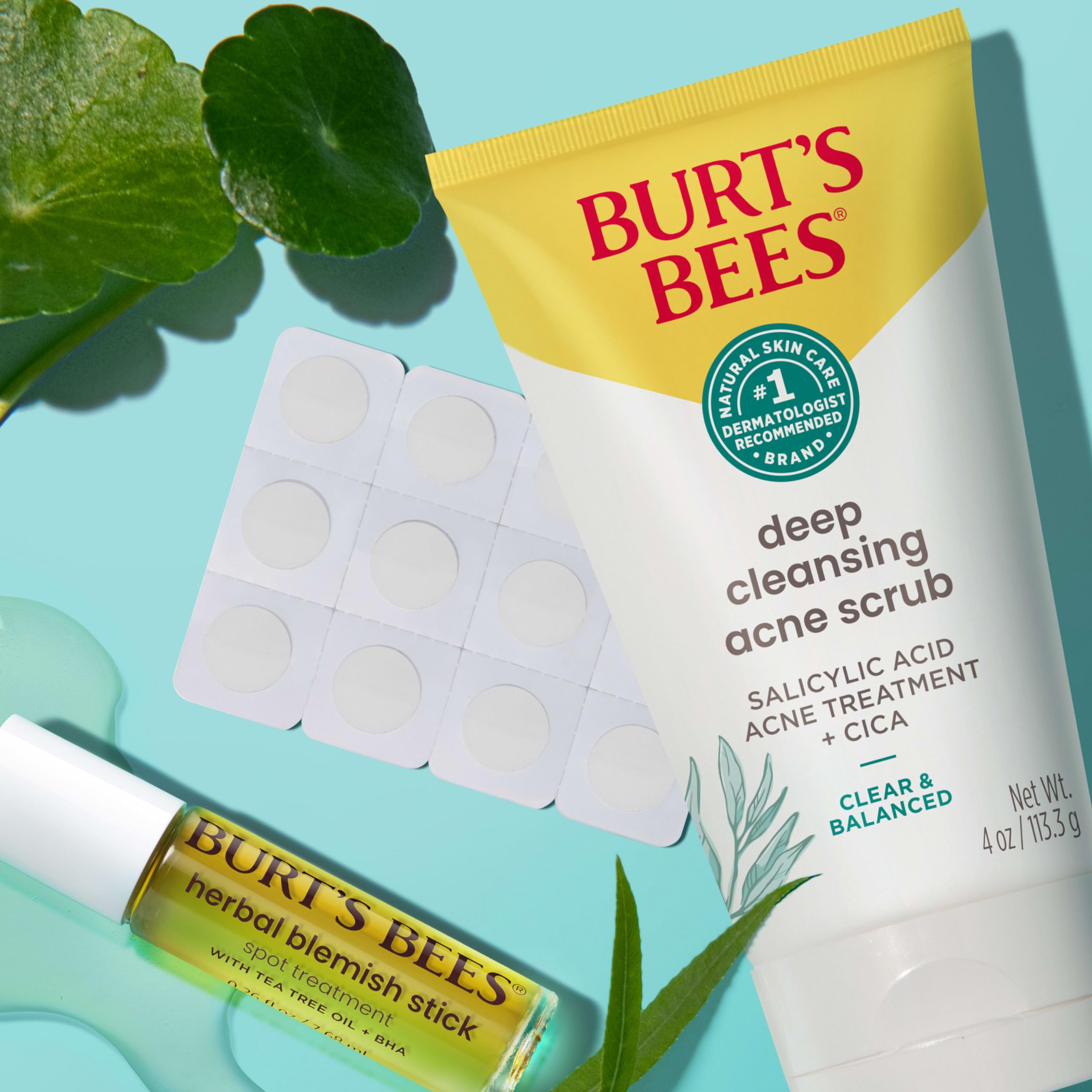 Burt's Bees inside a purse lifestyle shot showing convenience for daytime touchups